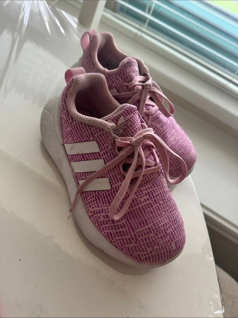 Bundle White and Pink Sneakers Nike and Adidas size 12 toddler girl